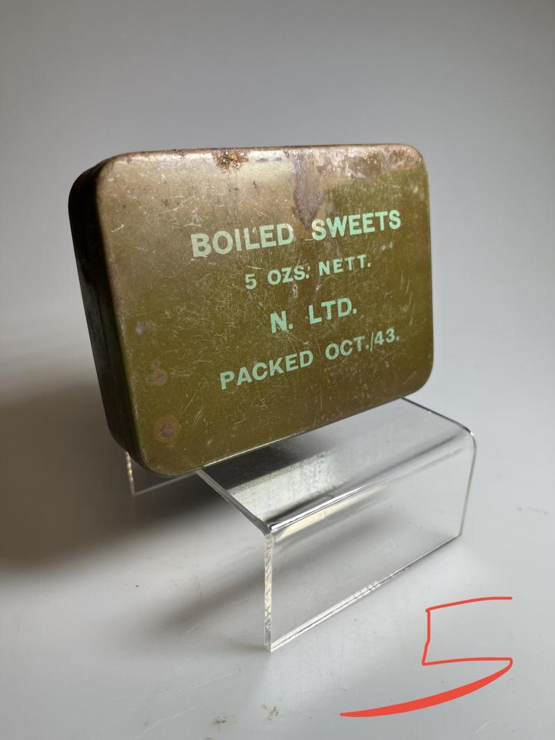 WW2 British, Issue, ‘Boiled Sweets’ Ration Tin (5).