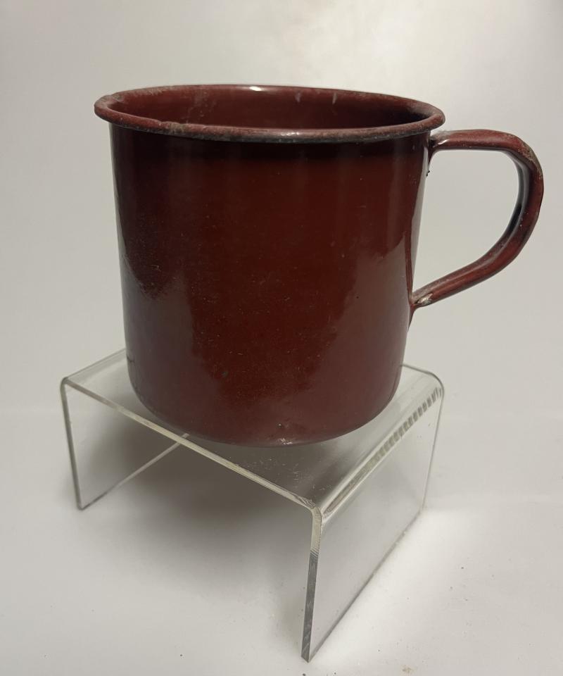 WW2 British, Arnhem Related, Mid-War, Red/Brown Enamelled Mug.