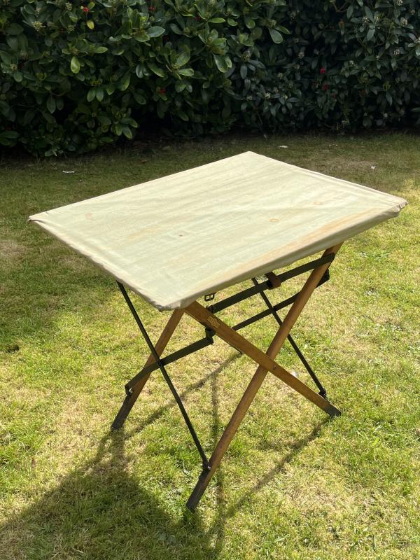 WW2, British, 'Officers Field Kit'; Camp Table with Folding Legs.